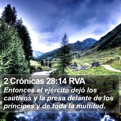 2 Crónicas 28:14 RVA Bible Verse Image