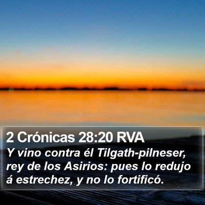 2 Crónicas 28:20 RVA Bible Verse Image