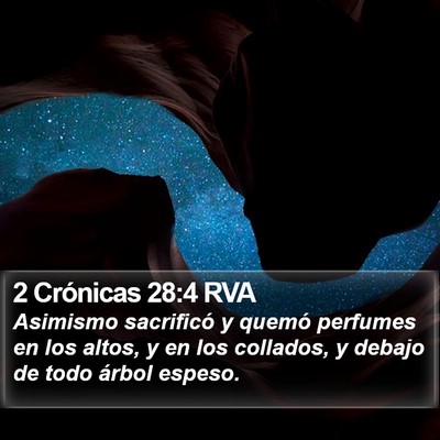 2 Crónicas 28:4 RVA Bible Verse Image