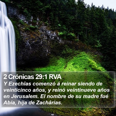 2 Crónicas 29:1 RVA Bible Verse Image