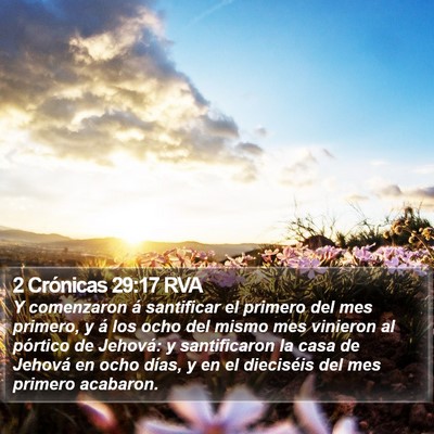 2 Crónicas 29:17 RVA Bible Verse Image