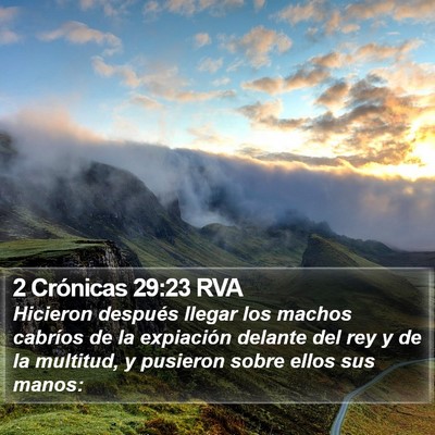 2 Crónicas 29:23 RVA Bible Verse Image
