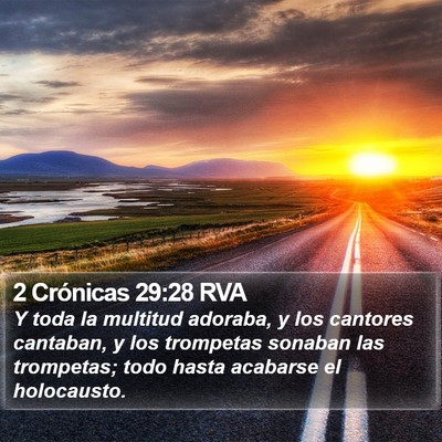 2 Crónicas 29:28 RVA Bible Verse Image
