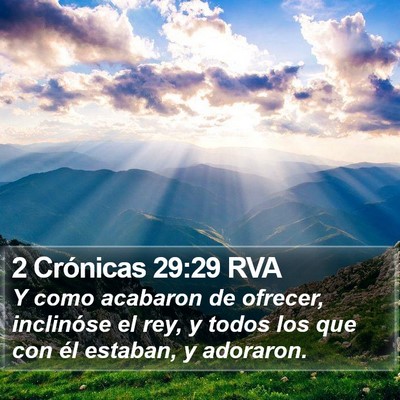 2 Crónicas 29:29 RVA Bible Verse Image