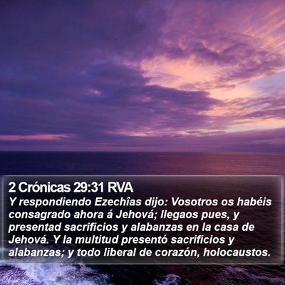 2 Crónicas 29:31 RVA Bible Verse Image