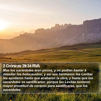 2 Crónicas 29:34 RVA Bible Verse Image