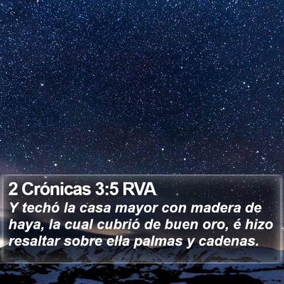 2 Crónicas 3:5 RVA Bible Verse Image