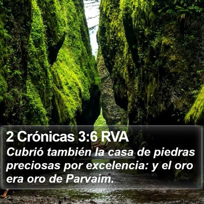 2 Crónicas 3:6 RVA Bible Verse Image