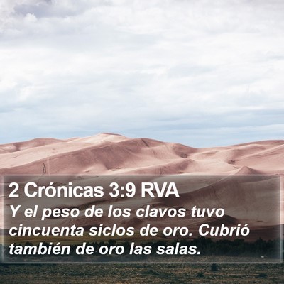 2 Crónicas 3:9 RVA Bible Verse Image