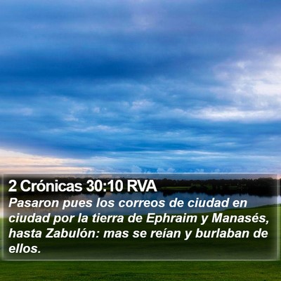 2 Crónicas 30:10 RVA Bible Verse Image