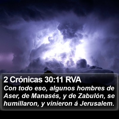 2 Crónicas 30:11 RVA Bible Verse Image