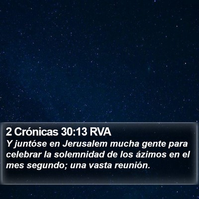 2 Crónicas 30:13 RVA Bible Verse Image