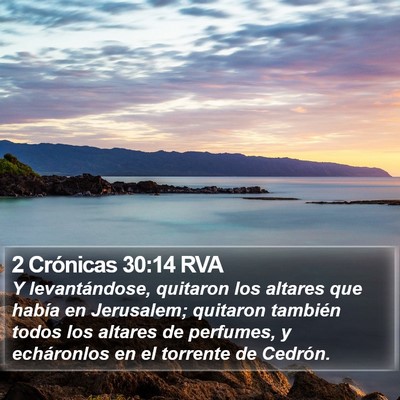2 Crónicas 30:14 RVA Bible Verse Image