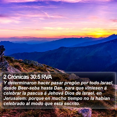 2 Crónicas 30:5 RVA Bible Verse Image
