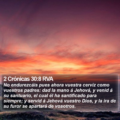 2 Crónicas 30:8 RVA Bible Verse Image
