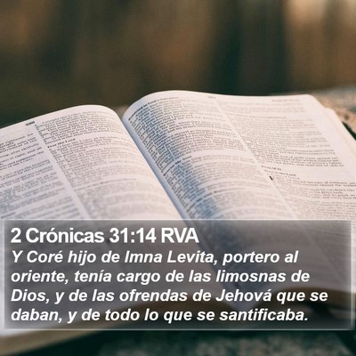 2 Crónicas 31:14 RVA Bible Verse Image