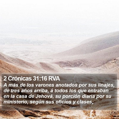 2 Crónicas 31:16 RVA Bible Verse Image
