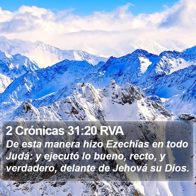 2 Crónicas 31:20 RVA Bible Verse Image