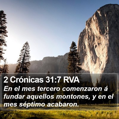 2 Crónicas 31:7 RVA Bible Verse Image