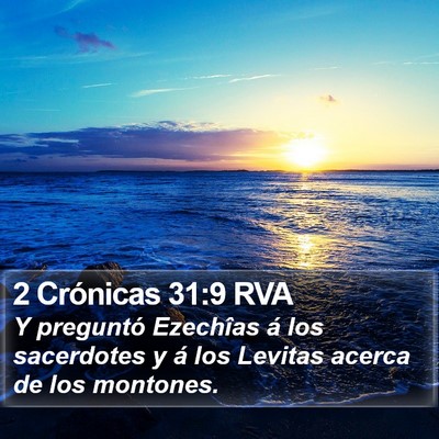 2 Crónicas 31:9 RVA Bible Verse Image