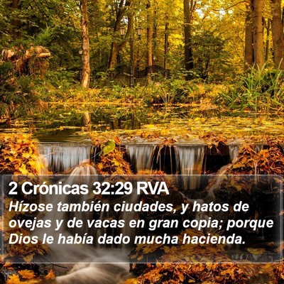 2 Crónicas 32:29 RVA Bible Verse Image