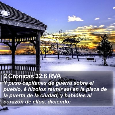 2 Crónicas 32:6 RVA Bible Verse Image