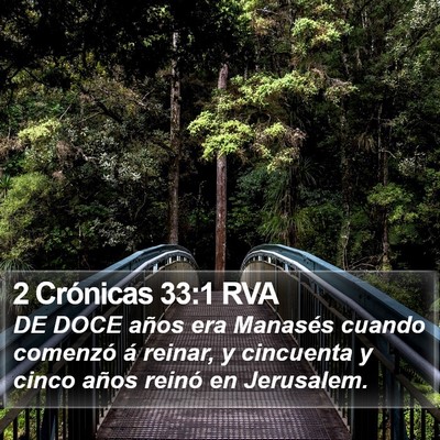 2 Crónicas 33:1 RVA Bible Verse Image