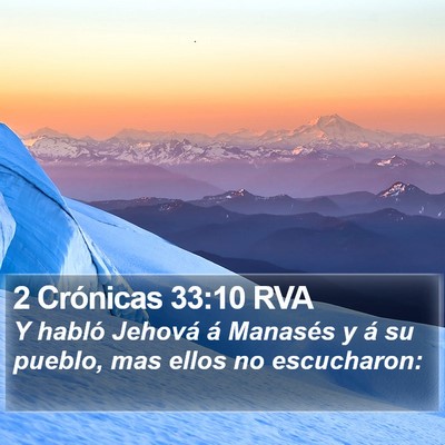 2 Crónicas 33:10 RVA Bible Verse Image
