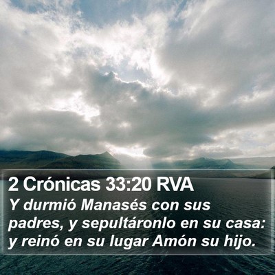 2 Crónicas 33:20 RVA Bible Verse Image