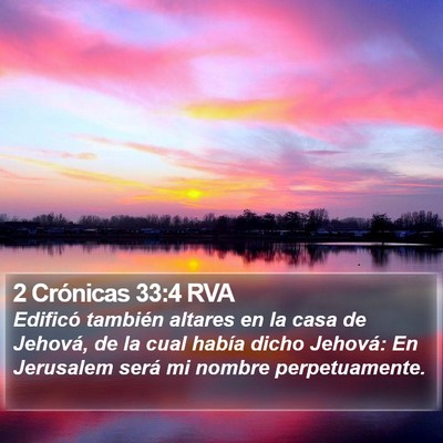 2 Crónicas 33:4 RVA Bible Verse Image