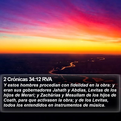2 Crónicas 34:12 RVA Bible Verse Image