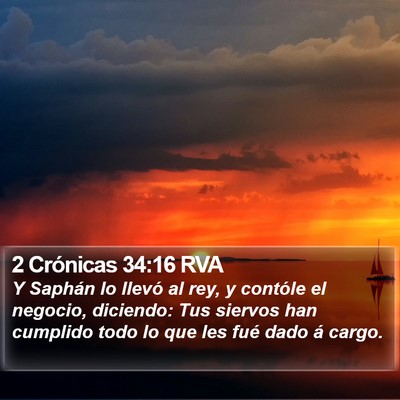 2 Crónicas 34:16 RVA Bible Verse Image