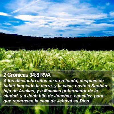 2 Crónicas 34:8 RVA Bible Verse Image