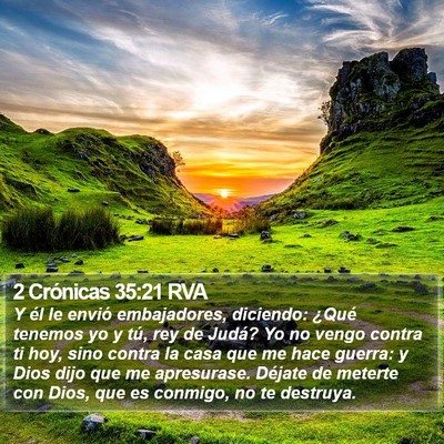 2 Crónicas 35:21 RVA Bible Verse Image