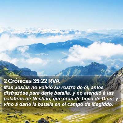 2 Crónicas 35:22 RVA Bible Verse Image