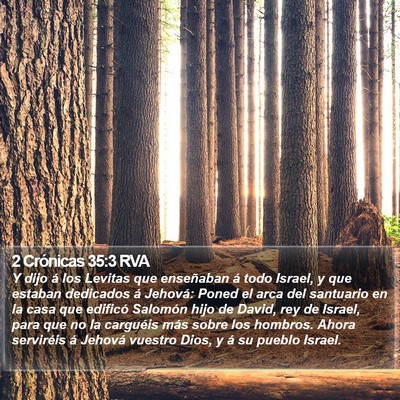2 Crónicas 35:3 RVA Bible Verse Image