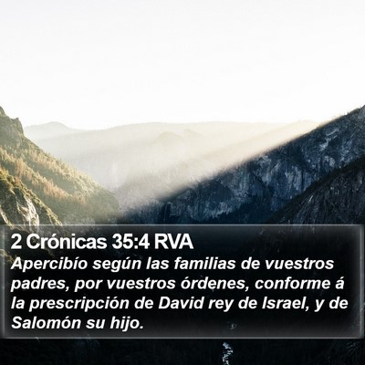 2 Crónicas 35:4 RVA Bible Verse Image