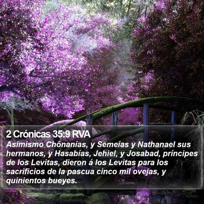 2 Crónicas 35:9 RVA Bible Verse Image