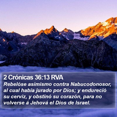 2 Crónicas 36:13 RVA Bible Verse Image