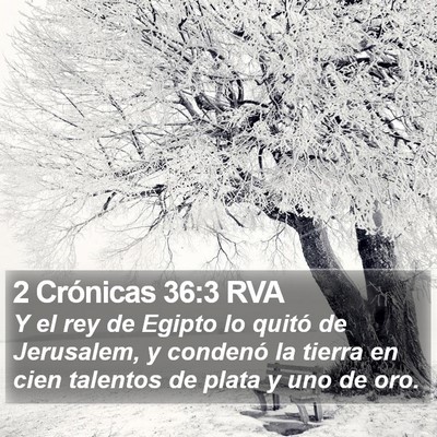 2 Crónicas 36:3 RVA Bible Verse Image
