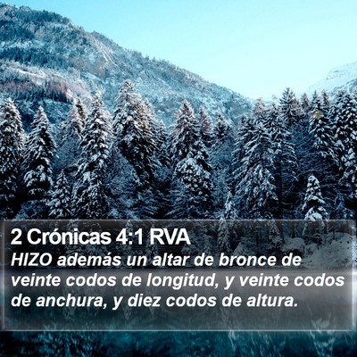 2 Crónicas 4:1 RVA Bible Verse Image