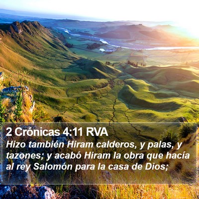2 Crónicas 4:11 RVA Bible Verse Image