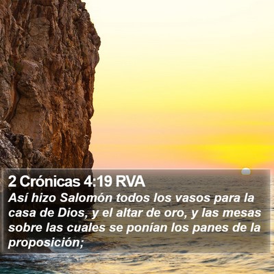 2 Crónicas 4:19 RVA Bible Verse Image