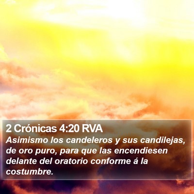2 Crónicas 4:20 RVA Bible Verse Image