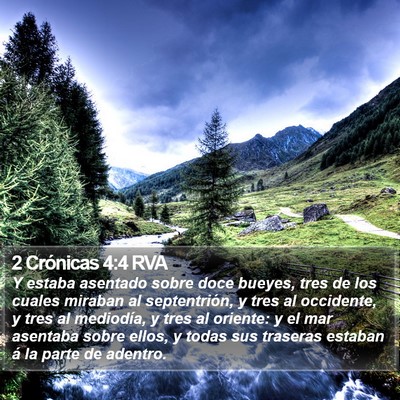2 Crónicas 4:4 RVA Bible Verse Image