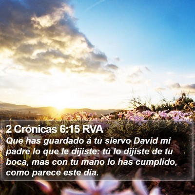 2 Crónicas 6:15 RVA Bible Verse Image