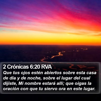 2 Crónicas 6:20 RVA Bible Verse Image