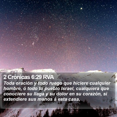 2 Crónicas 6:29 RVA Bible Verse Image