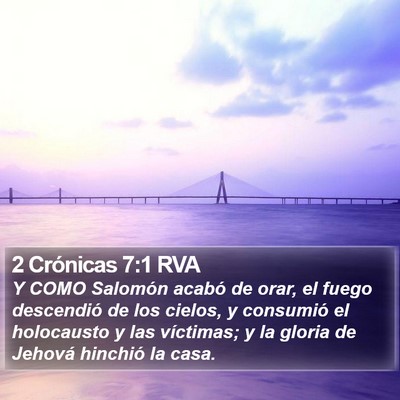 2 Crónicas 7:1 RVA Bible Verse Image