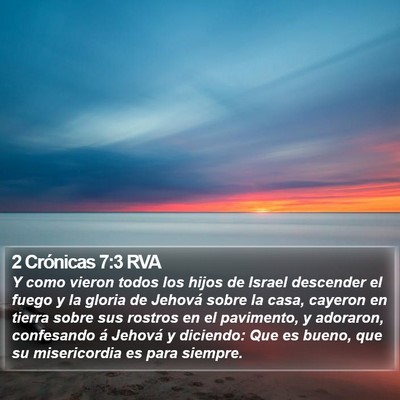 2 Crónicas 7:3 RVA Bible Verse Image
